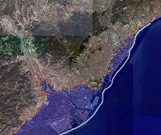 Previsión de inundaciones en Barcelona si sube el nivel del mar.