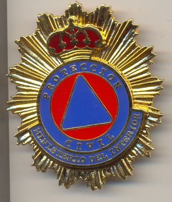 Placa de voluntario de Protección Civil